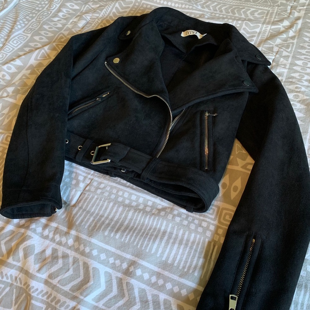 Black suede jacket